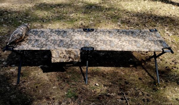 Раскладушка НАТО 196x66 с подушкой, карманом, для военных полевая, мультикам, вес 10,1 кг
